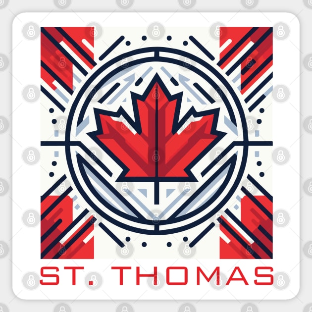 St Thomas Ontario Canada Flag Sticker by Heartsake